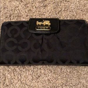Black coach full size wallet